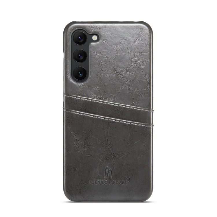 For Samsung Galaxy S24 5G Fierre Shann Oil Wax Texture Leather Phone Case with Card Slots(Black) - Galaxy S24 5G Cases by FIERRE SHANN | Online Shopping South Africa | PMC Jewellery | Buy Now Pay Later Mobicred