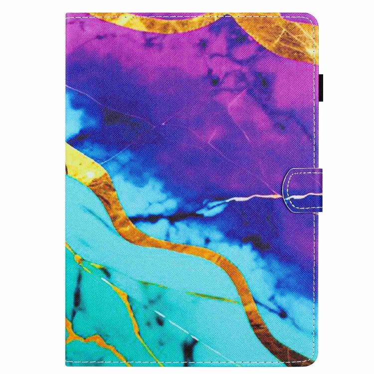 For 10 inch Universal Marble Pattern Stitching Leather Tablet Case(Purple Blue) - 10 - 11 inch by PMC TechLife | Online Shopping South Africa | PMC TechLife | Buy Now Pay Later Mobicred