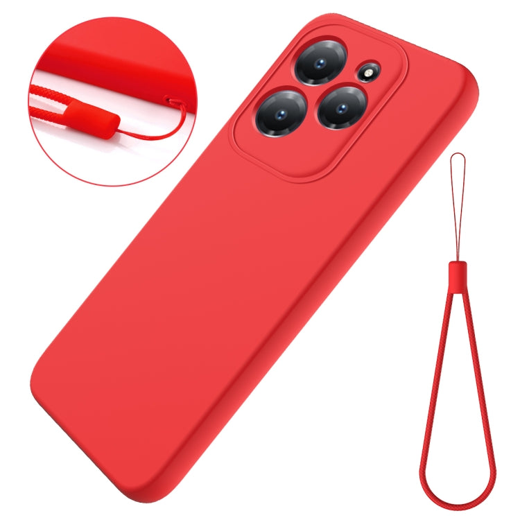 For Infinix Hot 40 / Hot 40 Pro Solid Color Liquid Silicone Dropproof Full Coverage Phone Case(Red) - Infinix Cases by PMC TechLife | Online Shopping South Africa | PMC TechLife | Buy Now Pay Later Mobicred