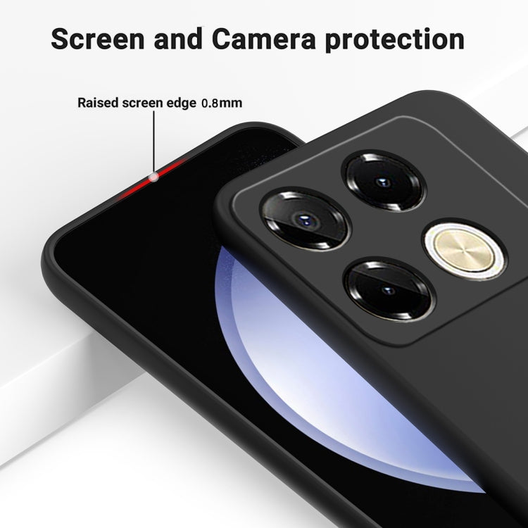For Infinix Note 40 Pro 4G Solid Color Liquid Silicone Dropproof Full Coverage Protective Case(Black) - Infinix Cases by PMC TechLife | Online Shopping South Africa | PMC TechLife | Buy Now Pay Later Mobicred