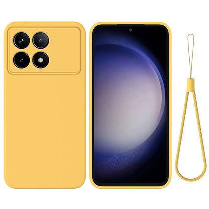 For Xiaomi Redmi K70/K70 Pro Solid Color Liquid Silicone Dropproof Full Coverage Phone Case(Yellow) - K70 Pro Cases by PMC Jewellery | Online Shopping South Africa | PMC Jewellery | Buy Now Pay Later Mobicred