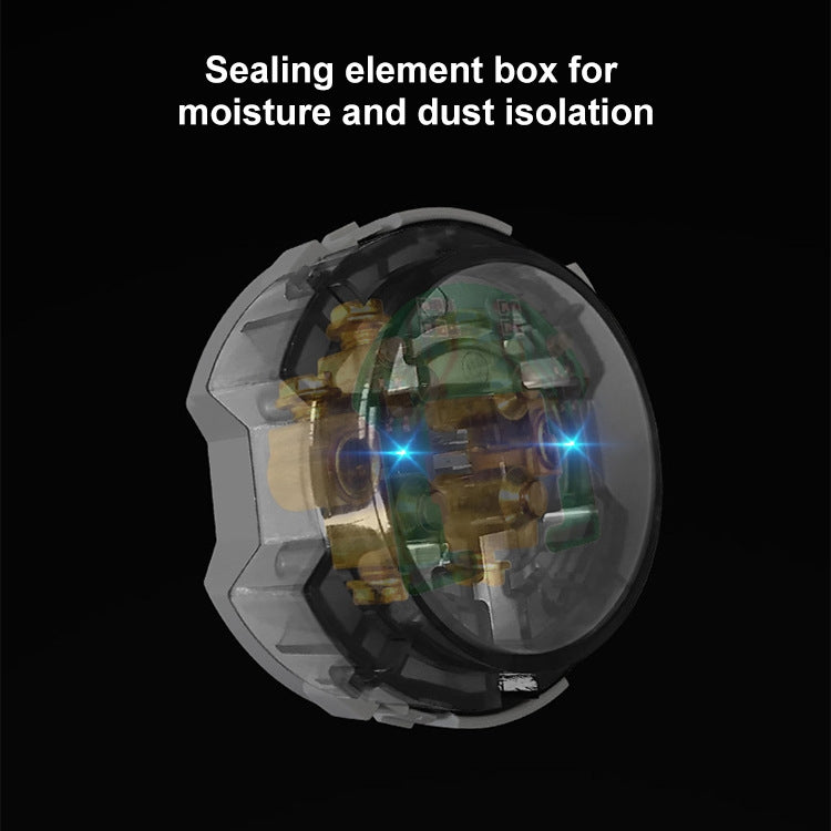 86mm Round LED Tempered Glass Switch Panel, Gray Round Glass, Style:Three Billing Control -  by PMC Jewellery | Online Shopping South Africa | PMC Jewellery | Buy Now Pay Later Mobicred