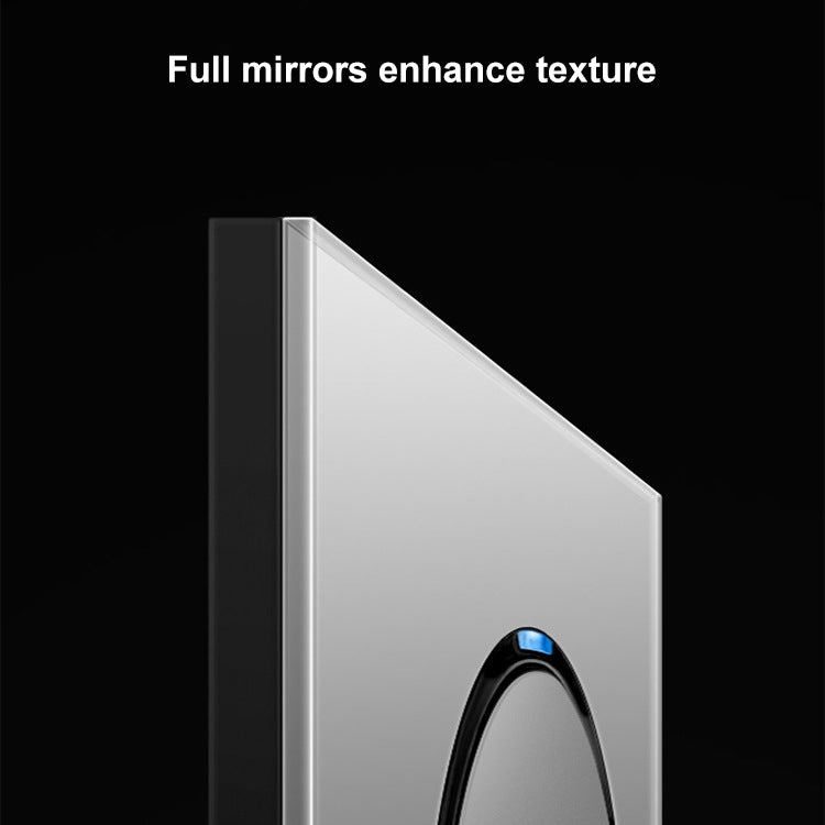 86mm Round LED Tempered Glass Switch Panel, Gray Round Glass, Style:Three Billing Control -  by PMC Jewellery | Online Shopping South Africa | PMC Jewellery | Buy Now Pay Later Mobicred