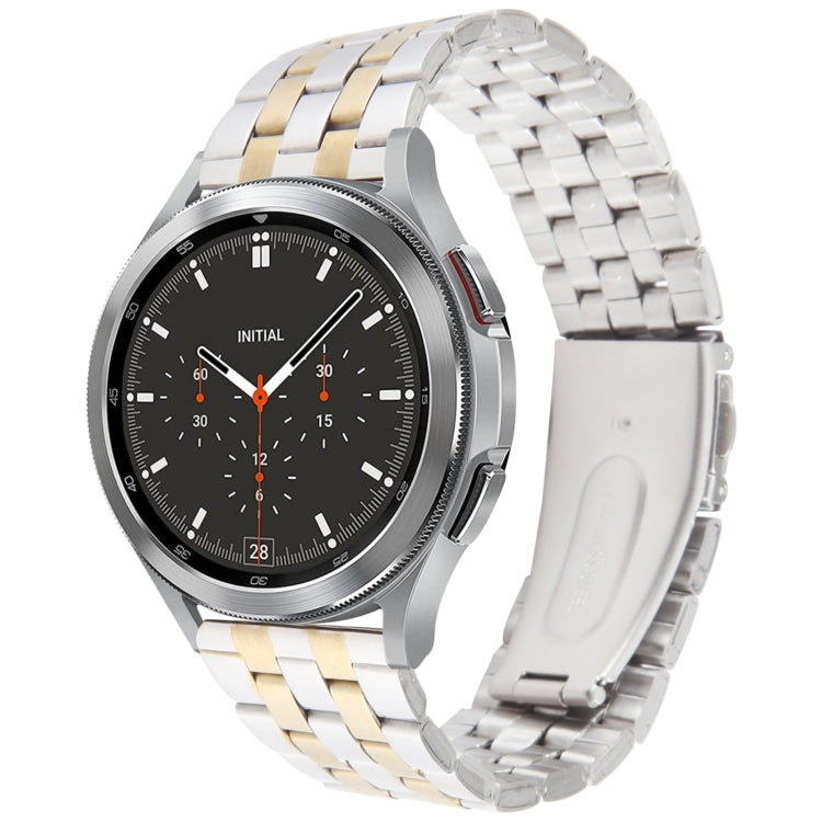 22mm Universal Five Beads Stainless Steel Watch Band(Silver Gold) - free shipping - PMc TechLife - Order now!