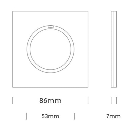 86mm Round LED Tempered Glass Switch Panel, Gold Round Glass, Style:Two Billing Control - Switch by PMC Jewellery | Online Shopping South Africa | PMC Jewellery | Buy Now Pay Later Mobicred