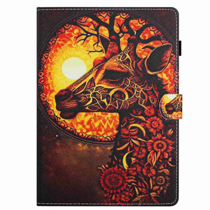 For iPad 11 Pro 2024 / 2020 / Air 4 10.9 Painted Pattern Stitching Smart Leather Tablet Case(Flower Deer) - iPad Air (2022) / (2020) 10.9 Cases by PMC Jewellery | Online Shopping South Africa | PMC Jewellery | Buy Now Pay Later Mobicred