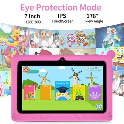 A133 7 inch Kid Tablet with Silicone Case,  2GB+32GB, Android 11 Allwinner A133 Quad Core CPU Support Parental Control Google Play(Pink) -  by PMC Jewellery | Online Shopping South Africa | PMC Jewellery