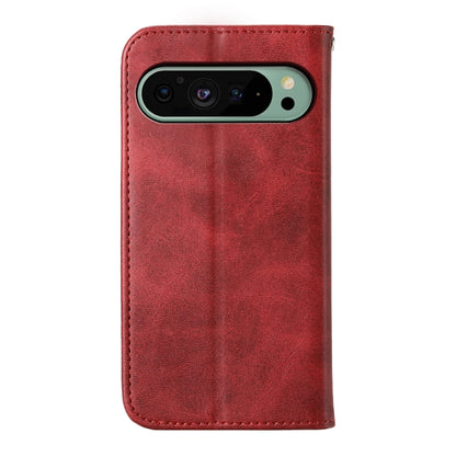 For Google Pixel 9 Cubic Grid Calf Texture Magnetic Leather Phone Case(Red) - Google Cases by PMC Jewellery | Online Shopping South Africa | PMC Jewellery | Buy Now Pay Later Mobicred