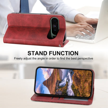 For Google Pixel 9 Cubic Grid Calf Texture Magnetic Leather Phone Case(Red) - Google Cases by PMC Jewellery | Online Shopping South Africa | PMC Jewellery | Buy Now Pay Later Mobicred