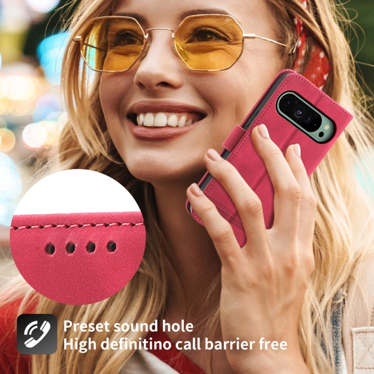 For Google Pixel 9 Dierfeng Dream Line TPU + PU Leather Phone Case(Red) - Google Cases by PMC TechLife | Online Shopping South Africa | PMC TechLife | Buy Now Pay Later Mobicred
