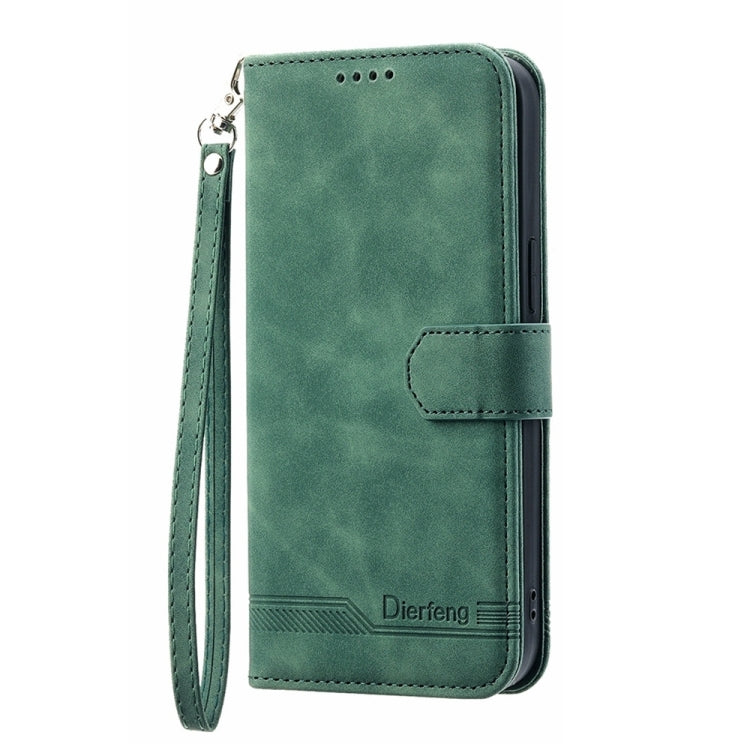 For Google Pixel 9 Pro Dierfeng Dream Line TPU + PU Leather Phone Case(Green) - Google Cases by PMC TechLife | Online Shopping South Africa | PMC TechLife | Buy Now Pay Later Mobicred