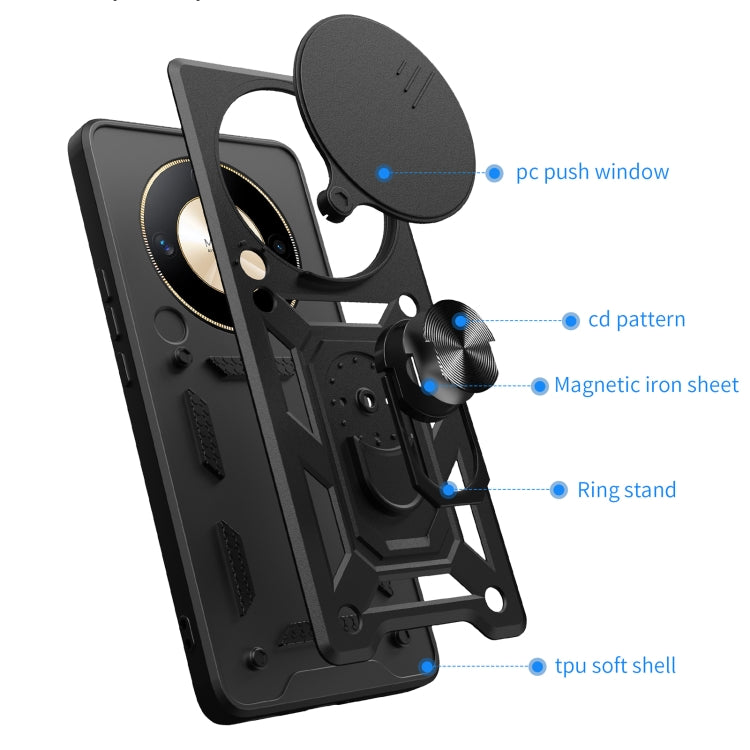 For Honor X9b Sliding Camera Cover Design TPU+PC Phone Case(Rose Gold) - Honor Cases by PMC TechLife | Online Shopping South Africa | PMC TechLife | Buy Now Pay Later Mobicred