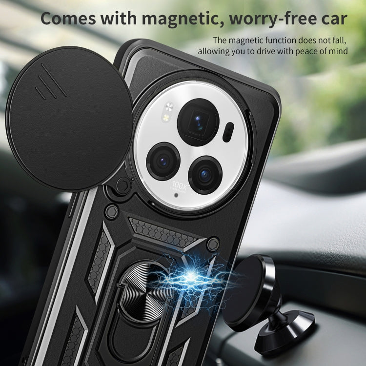For Honor Magic6 Pro Sliding Camera Cover Design TPU+PC Phone Case(Blue) - Honor Cases by PMC TechLife | Online Shopping South Africa | PMC TechLife | Buy Now Pay Later Mobicred