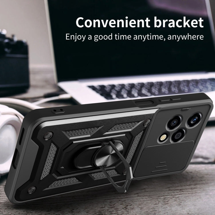 For Honor 200 Lite Global Sliding Camera Cover Design TPU+PC Phone Case(Black) - free shipping - PMC TechLife - Order now!