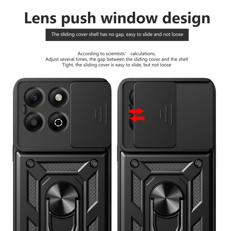 For Honor X6b 4G Sliding Camera Cover Design TPU+PC Phone Case(Gold) - free shipping - PMC TechLife - Order now!