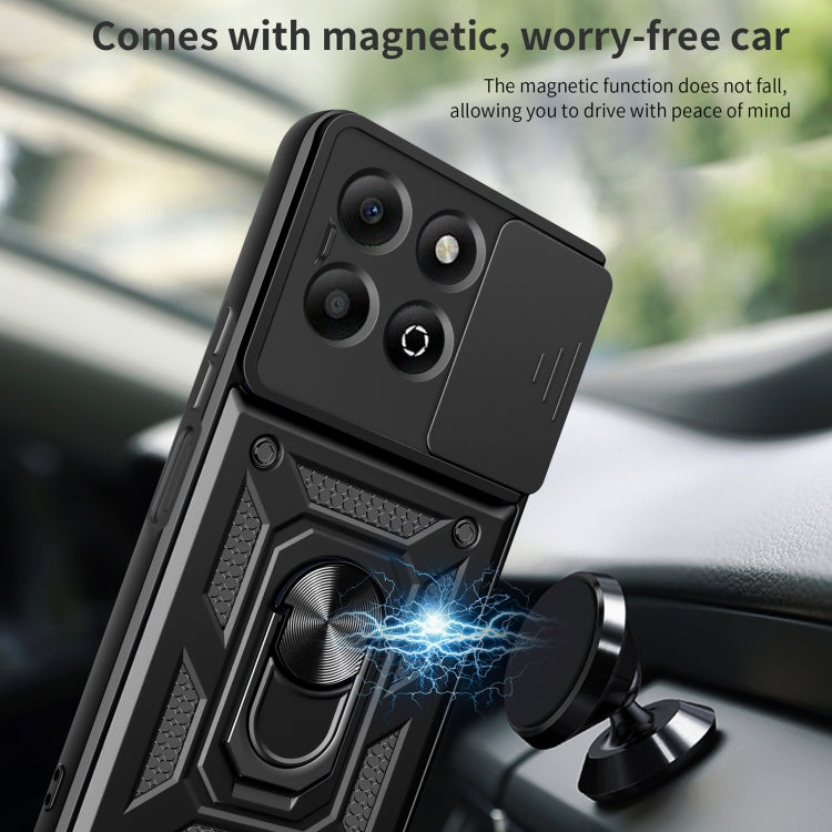 For Honor X6b 4G Sliding Camera Cover Design TPU+PC Phone Case(Gold) - free shipping - PMC TechLife - Order now!