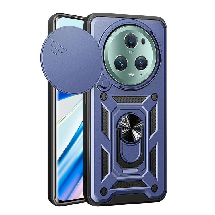 For Honor Magic5 Pro Sliding Camera Cover Design TPU+PC Phone Case(Blue) - free shipping - PMC TechLife - Order now!