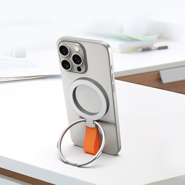 MagSafe Magnetic Pivot Stand Phone Ring Holder(Silver) - Ring Holder by PMC TechLife | Online Shopping South Africa | PMC TechLife