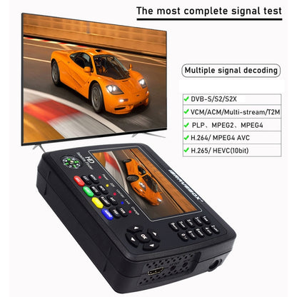 iBRAVEBOX V10 Finder Max 4.3 inch Display Digital Satellite Meter Signal Finder, Support DVB-S/S2/S2X, Plug Type:AU Plug(Black) - Satellite Finder by PMC Jewellery | Online Shopping South Africa | PMC Jewellery | Buy Now Pay Later Mobicred