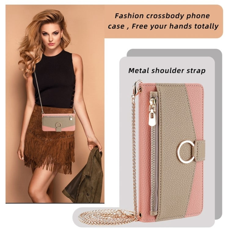 For OnePlus 9 Pro Crossbody Litchi Texture Leather Phone Case(Pink) - OnePlus Cases by PMC TechLife | Online Shopping South Africa | PMC TechLife | Buy Now Pay Later Mobicred