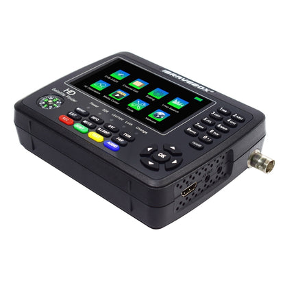 iBRAVEBOX V10 Finder Max+ 4.3 inch Display Digital Satellite Meter Signal Finder, Support DVB-S/S2/S2X AHD, Plug Type:EU Plug(Black) - Satellite Finder by PMC Jewellery | Online Shopping South Africa | PMC Jewellery | Buy Now Pay Later Mobicred