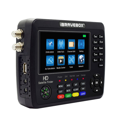 iBRAVEBOX V10 Finder Pro+ 4.3 inch Display Digital Satellite Meter Signal Finder, Support DVB-S/S2/S2X/T/T2/C AHD, Plug Type:AU Plug(Black) - Satellite Finder by PMC Jewellery | Online Shopping South Africa | PMC Jewellery | Buy Now Pay Later Mobicred