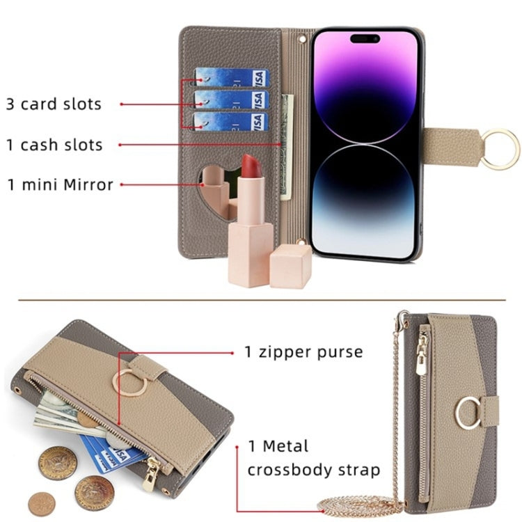 For Meizu Note 9 Crossbody Litchi Texture Leather Phone Case(Grey) - Meizu by PMC TechLife | Online Shopping South Africa | PMC TechLife | Buy Now Pay Later Mobicred