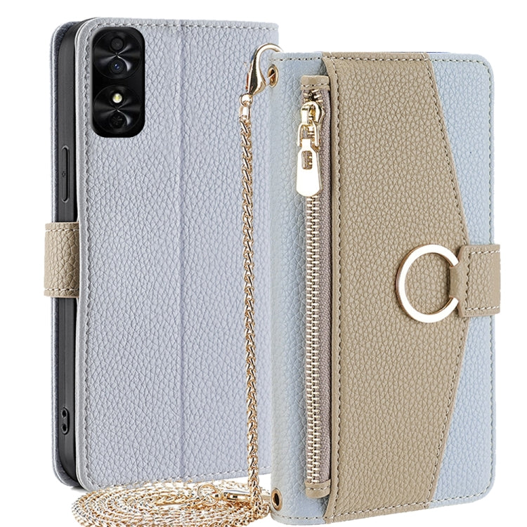 For TCL 50 SE 4G Crossbody Litchi Texture Leather Phone Case(Blue) - More Brand by PMC Jewellery | Online Shopping South Africa | PMC Jewellery | Buy Now Pay Later Mobicred