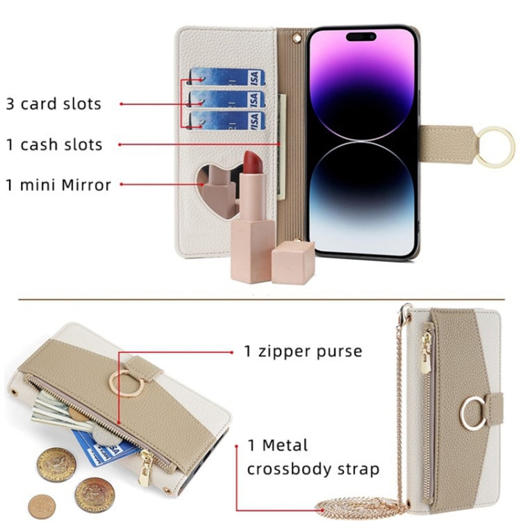 For Google Pixel 7a Crossbody Litchi Texture Leather Phone Case(White) - free shipping - PMC TechLife - Order now!