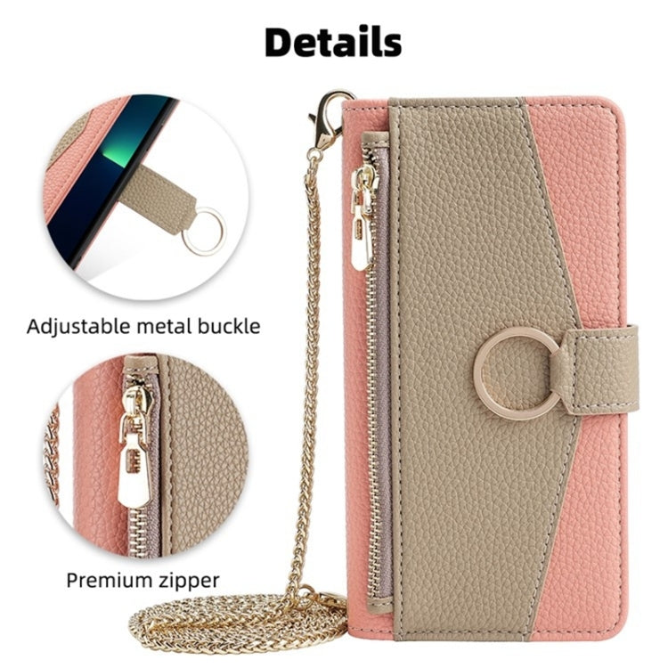 For Google Pixel 7 Pro Crossbody Litchi Texture Leather Phone Case(Pink) - Google Cases by PMC TechLife | Online Shopping South Africa | PMC TechLife | Buy Now Pay Later Mobicred