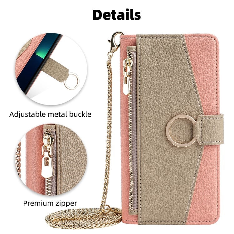 For Google Pixel 8a Crossbody Litchi Texture Leather Phone Case(Pink) - Google Cases by PMC TechLife | Online Shopping South Africa | PMC TechLife | Buy Now Pay Later Mobicred