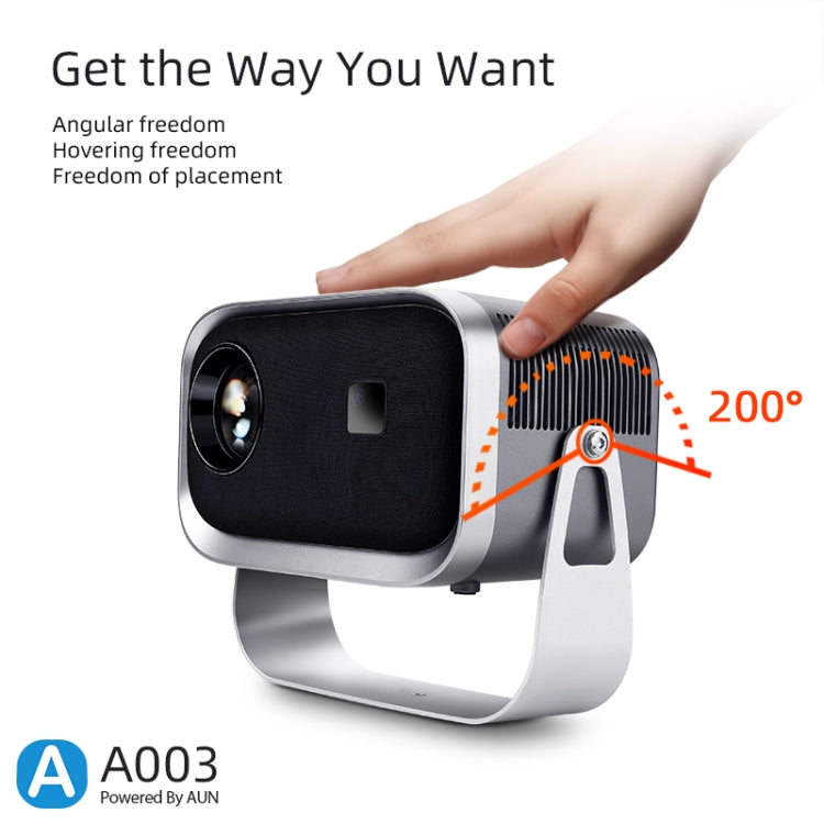 A003 150 Lumens 1280x720P 360 Degree Rotating LED Mini Android Projector, Specification:EU Plug - LED Projector by PMC TechLife | Online Shopping South Africa | PMC TechLife | Buy Now Pay Later Mobicred