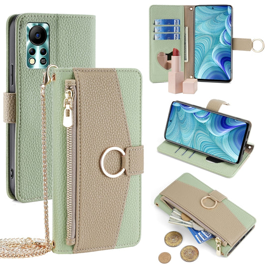 For Infinix Hot 11s NFC Crossbody Litchi Texture Leather Phone Case(Green) - Infinix Cases by PMC Jewellery | Online Shopping South Africa | PMC Jewellery | Buy Now Pay Later Mobicred