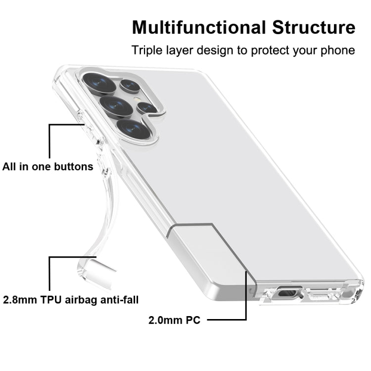 For Samsung Galaxy S25 Ultra 5G Shockproof Terminator Glitter Powder Phone Case(Transparent) - Galaxy S25 Ultra 5G Cases by PMC Jewellery | Online Shopping South Africa | PMC Jewellery | Buy Now Pay Later Mobicred