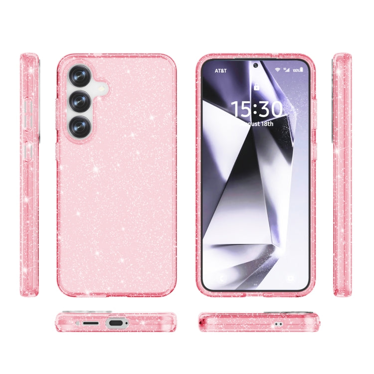 For Samsung Galaxy S25+ 5G Shockproof Terminator Glitter Powder Phone Case(Pink) - Galaxy S25+ 5G Cases by PMC Jewellery | Online Shopping South Africa | PMC Jewellery | Buy Now Pay Later Mobicred