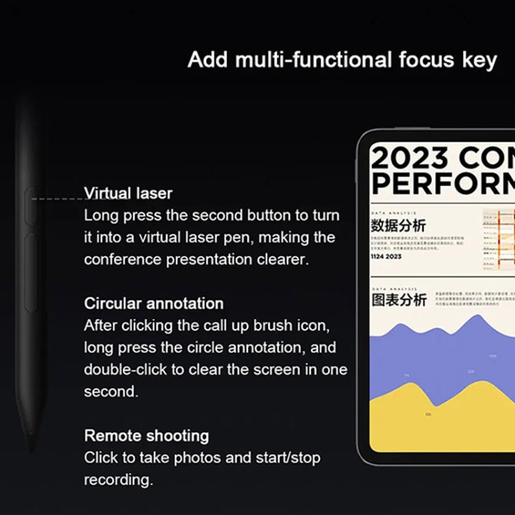 Original Xiaomi Focus Stylus Pen for Xiaomi Pad 6 Max 14 / Pad 6S Pro 12.4 / Pad 7 / Pad 7 Pro(Black) - Stylus Pen by Xiaomi | Online Shopping South Africa | PMC Jewellery | Buy Now Pay Later Mobicred