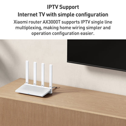 Original Xiaomi AX3000T 2.4GHz/5GHz Dual-band 1.3GHz CPU Router Supports NFC Connection, US Plug(White) - Wireless Routers by Xiaomi | Online Shopping South Africa | PMC Jewellery | Buy Now Pay Later Mobicred