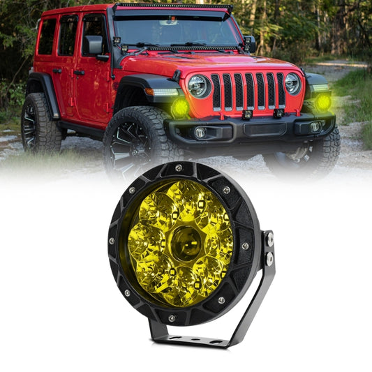 E16 38W 4000LM / 6000K 5 inch Off-road Vehicle Round Work Light(Yellow Light) - Work Lights by PMC Jewellery | Online Shopping South Africa | PMC Jewellery | Buy Now Pay Later Mobicred