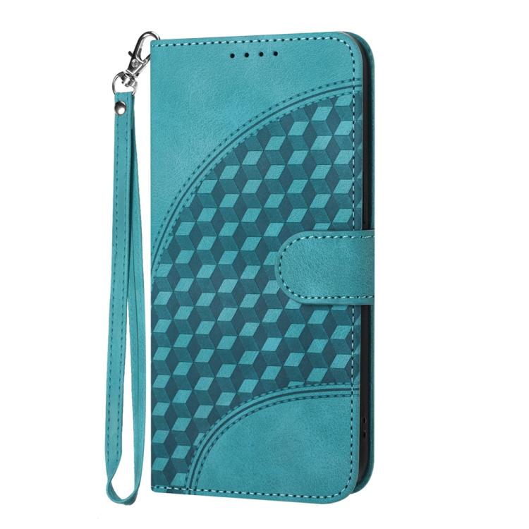 For iPhone 17 Pro Max YX0060 Elephant Head Embossed Phone Leather Case with Lanyard(Light Blue) - free shipping - PMc TechLife - Order now!