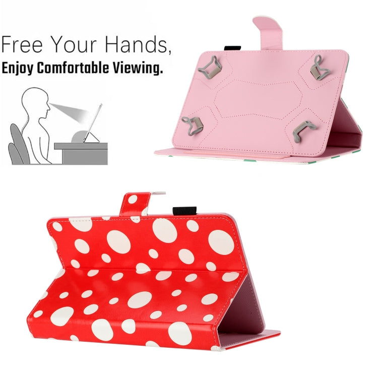 10 inch Dot Pattern Leather Tablet Case(Red White Dot) - 10 - 11 inch by PMC TechLife | Online Shopping South Africa | PMC TechLife | Buy Now Pay Later Mobicred