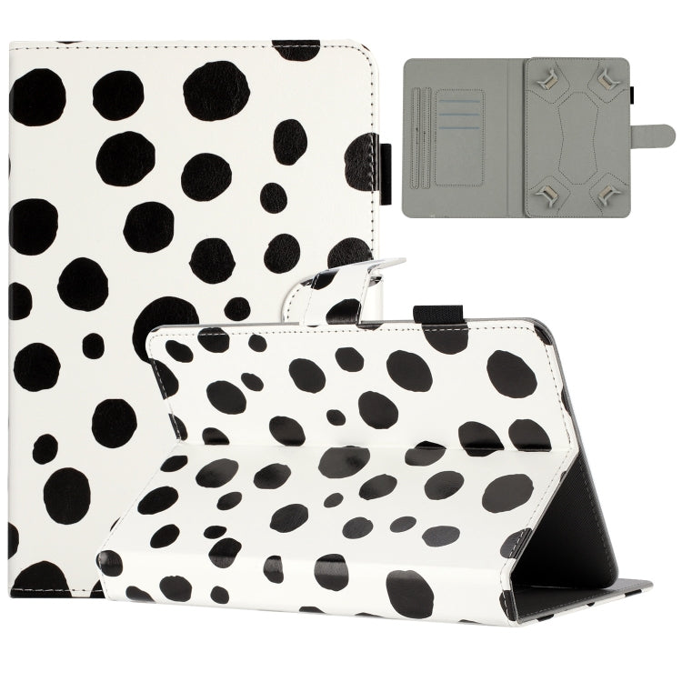 10 inch Dot Pattern Leather Tablet Case(White Black Dot) - 10 - 11 inch by PMC TechLife | Online Shopping South Africa | PMC TechLife | Buy Now Pay Later Mobicred