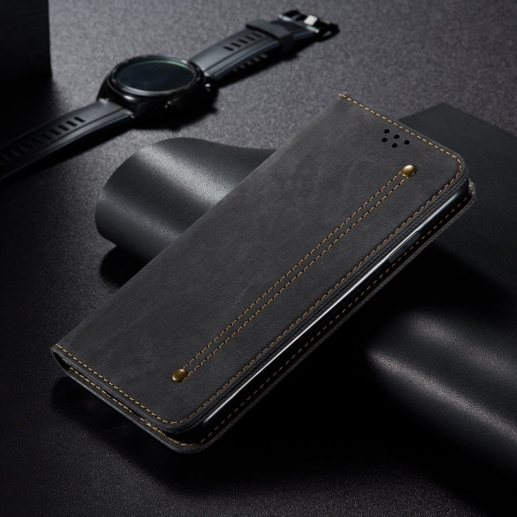 For Motorola Edge 50 Pro 5G Denim Texture Flip Leather Phone Case(Black) - free shipping - PMC TechLife - Order now!