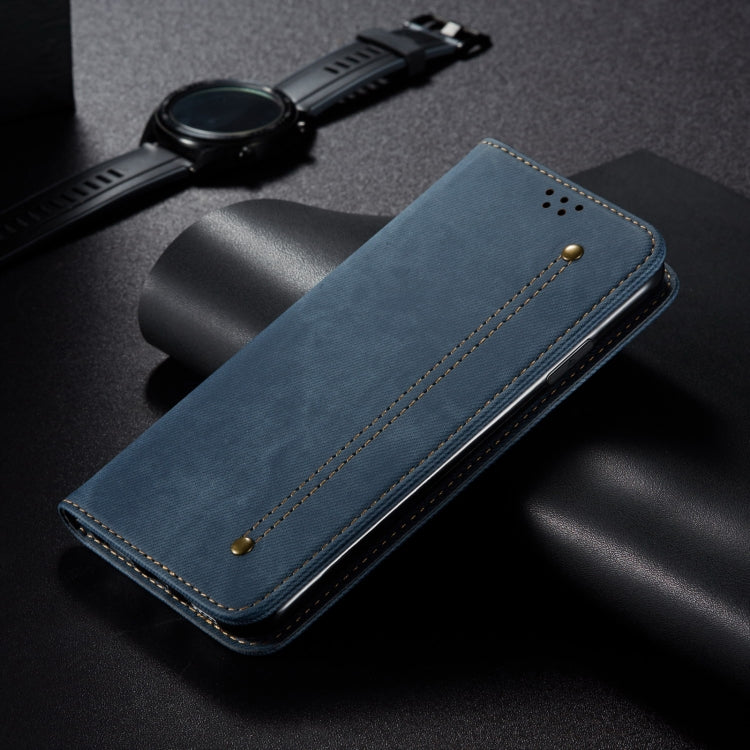 For Motorola Moto G34 Denim Texture Flip Leather Phone Case(Blue) - free shipping - PMC TechLife - Order now!