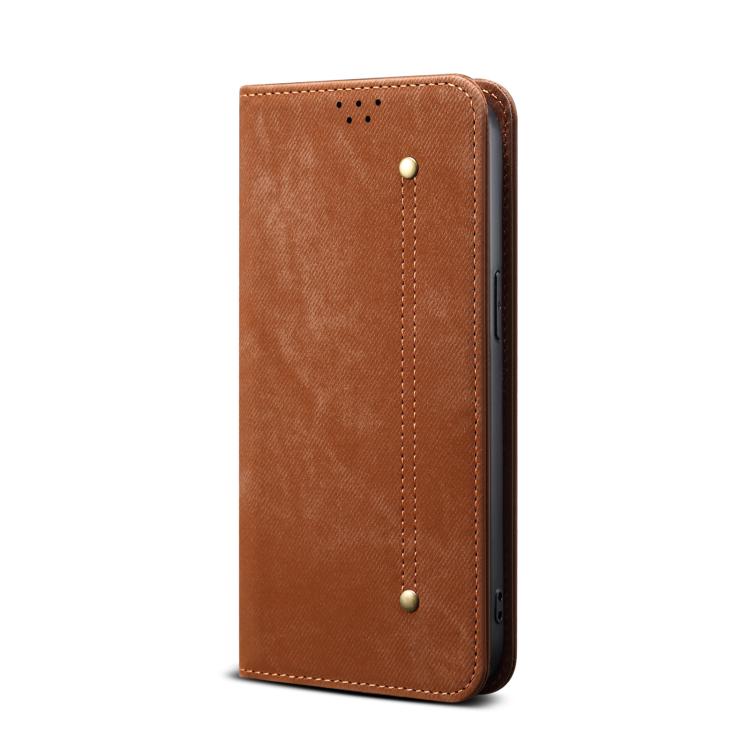 For Motorola Edge 5G 2025 Denim Texture Flip Leather Phone Case(Brown) - free shipping - PMC TechLife - Order now!