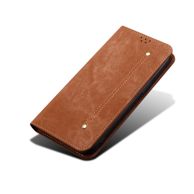 For Motorola Edge 60 Denim Texture Flip Leather Phone Case(Brown) - free shipping - PMC TechLife - Order now!
