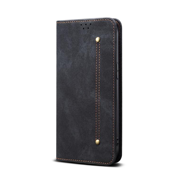 For Motorola Edge 60 Pro Denim Texture Flip Leather Phone Case(Black) - free shipping - PMC TechLife - Order now!
