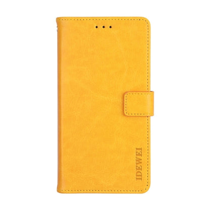 For Nothing Phone 2 idewei Crazy Horse Texture Leather Phone Case with Holder(Yellow) - More Brand by idewei | Online Shopping South Africa | PMC Jewellery | Buy Now Pay Later Mobicred