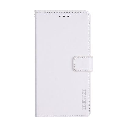 For iPhone 15 Pro Max idewei Crazy Horse Texture Leather Phone Case with Holder(White) - iPhone 15 Pro Max Cases by idewei | Online Shopping South Africa | PMC Jewellery | Buy Now Pay Later Mobicred