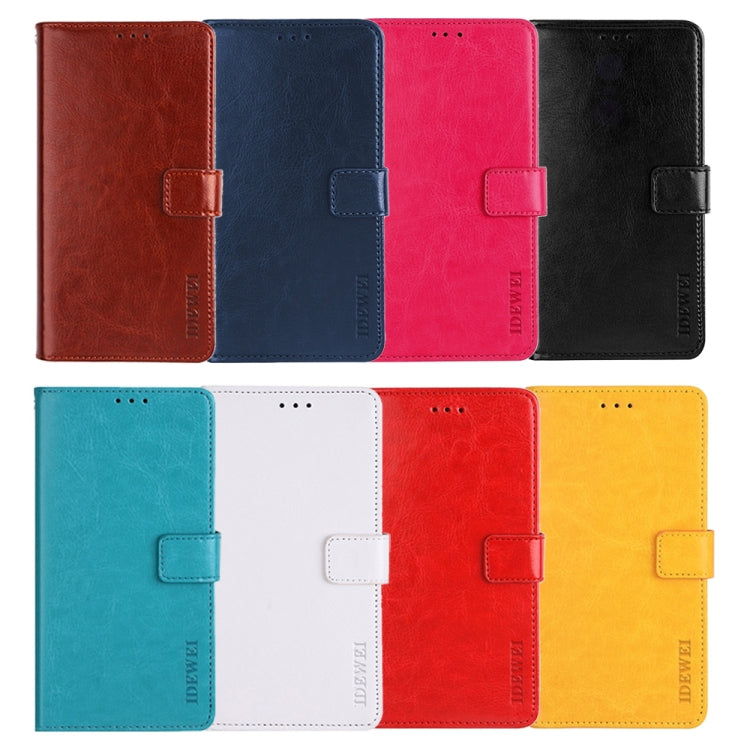 For iPhone 15 Pro Max idewei Crazy Horse Texture Leather Phone Case with Holder(White) - free shipping - PMC Jewellery - Order now!