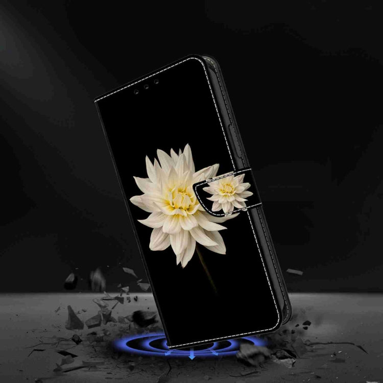 For Honor Magic5 Pro Crystal 3D Shockproof Protective Leather Phone Case(White Flower) - Honor Cases by PMC Jewellery | Online Shopping South Africa | PMC Jewellery | Buy Now Pay Later Mobicred